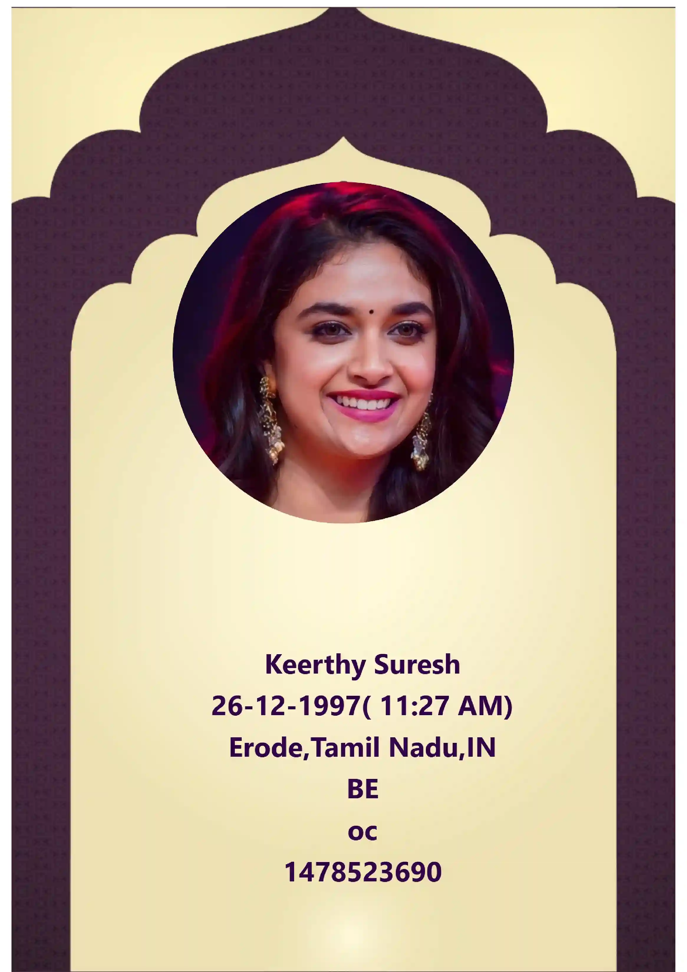 Marriage Biodata Template 3